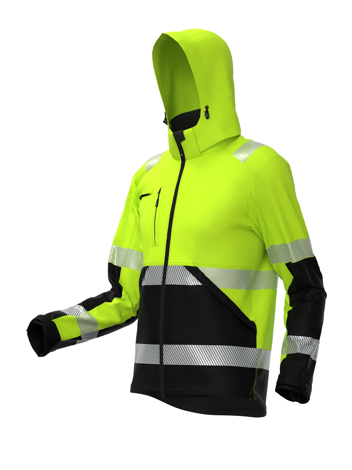 Јакна од softshell VALENCIA Hi-vis Class 2 – прикажи 3