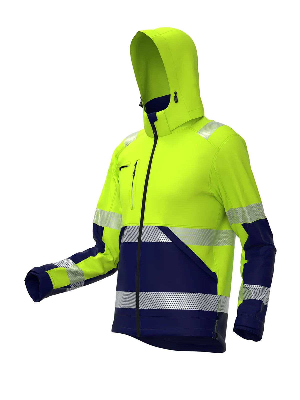 Јакна од softshell VALENCIA Hi-vis Class 2 – прикажи 7