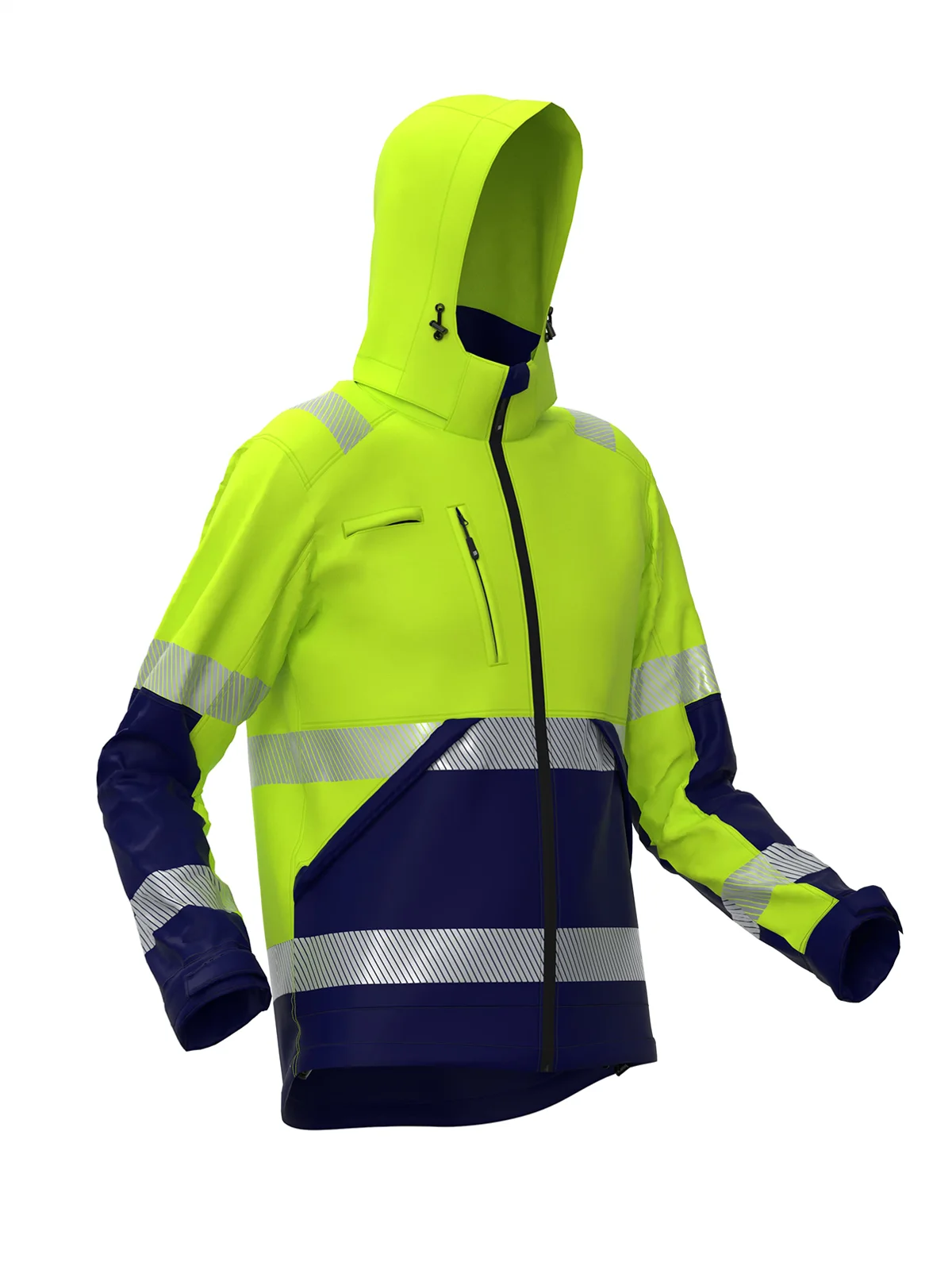 Јакна од softshell VALENCIA Hi-vis Class 2 – прикажи 8