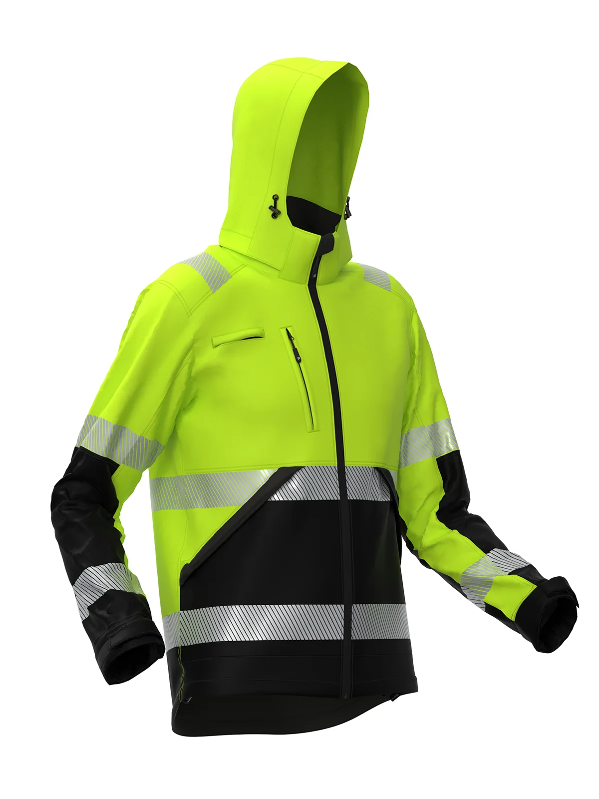 Зимска јакна од softshell VALENCIA Hi-vis Class 2 – прикажи 2