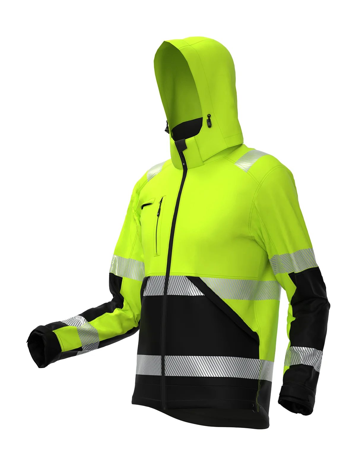 Зимска јакна од softshell VALENCIA Hi-vis Class 2 – прикажи 3