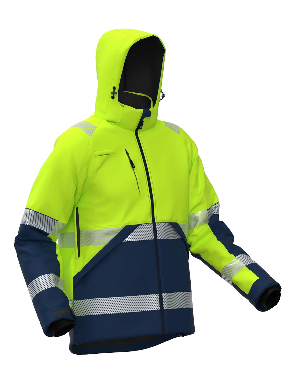 Зимска јакна од softshell VALENCIA Hi-vis Class 2 – прикажи 7
