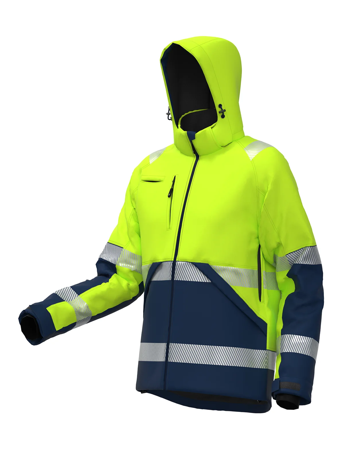 Зимска јакна од softshell VALENCIA Hi-vis Class 2 – прикажи 8
